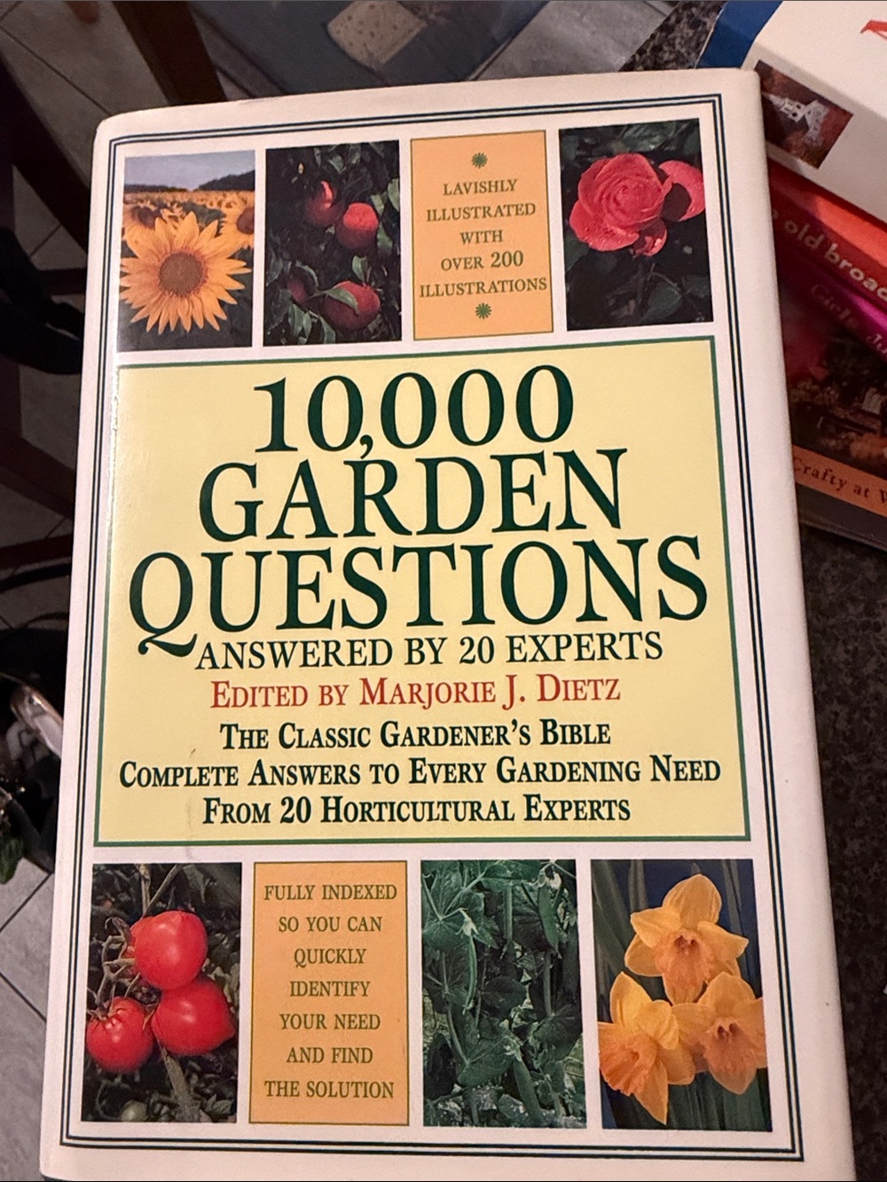 10,000 Garden Questions — Gardening Reference Book (Cream)